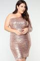 Fiona Sequin Dress - Champagne