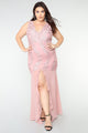 In Awe Lace Dress - Rose