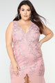 In Awe Lace Dress - Rose