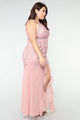 In Awe Lace Dress - Rose
