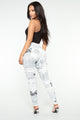 Cyane High Rise Leggings - Black/White