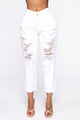 Zora Boyfriend Jean - White