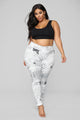 Cyane High Rise Leggings - Black/White