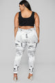 Cyane High Rise Leggings - Black/White