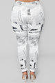 Cyane High Rise Leggings - Black/White