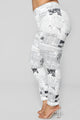 Cyane High Rise Leggings - Black/White