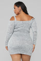 Get Together Party Dress - Heather Grey
