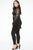 Fame Monster Lace Jumpsuit - Black