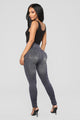 Larissa Denim Print Leggings - Black