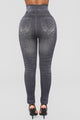 Larissa Denim Print Leggings - Black