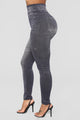 Larissa Denim Print Leggings - Black