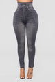 Larissa Denim Print Leggings - Black