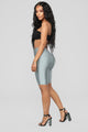 Curves For Days Biker Shorts - Silver