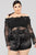 Through My City Off Shoulder Romper - Black