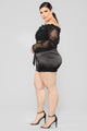 Through My City Off Shoulder Romper - Black