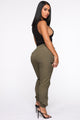 On The Low High Rise Joggers - Olive