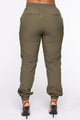 On The Low High Rise Joggers - Olive