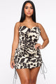 Paw At My Strings Leopard Slip Dress - Brown/combo