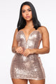Dazzled At The Sight Of Me Dress Set - Rose Gold