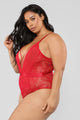 Manipulation Teddy Bodysuit - Red