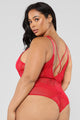 Manipulation Teddy Bodysuit - Red