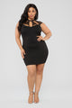 Stop and Stare Dress - Black