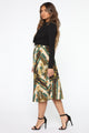 In The End Pleated Midi Skirt - Black/Gold