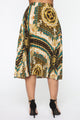 In The End Pleated Midi Skirt - Black/Gold