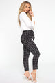 Bad Decisions Tie Waist Pants - Black/White