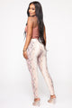 Shed Your Skin Snake Print Leggings - Pink