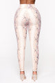 Shed Your Skin Snake Print Leggings - Pink