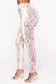 Shed Your Skin Snake Print Leggings - Pink