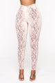Shed Your Skin Snake Print Leggings - Pink