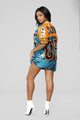 Play Of The Week Tunic Dress - Orange Combo