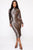 Crazy About You Midi Dress - Brown Combo