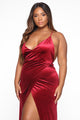 Angelique Velvet Maxi Dress - Dark Burgundy