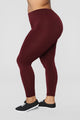 Yes Fleece Leggings - Burgundy