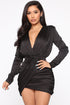 Lets Shine Mini Dress - Black