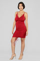 Shanghai Ruched Dress - Burgundy