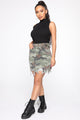 Active And Attractive Mini Skirt - Camouflage