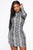Wildly Entertaining Long Sleeve Mini Dress - Grey
