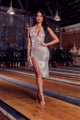 Shine Down On Me Sequin Midi Dress - Silver