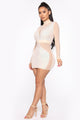 Sparkle Up Sequin Mini Dress - Cream Hologram