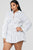 Well Suited Striped Shirt Dress - White