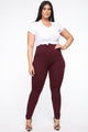 Smooth Operator High Rise Legging - Burgundy