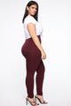 Smooth Operator High Rise Legging - Burgundy