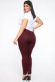 Smooth Operator High Rise Legging - Burgundy