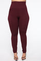 Smooth Operator High Rise Legging - Burgundy