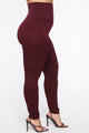 Smooth Operator High Rise Legging - Burgundy