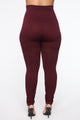 Smooth Operator High Rise Legging - Burgundy